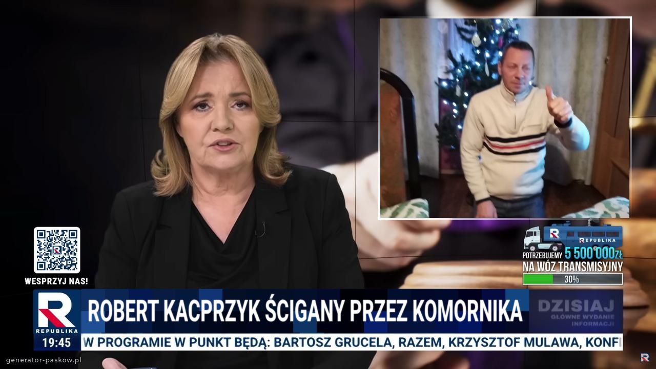 ROBERT KACPRZYK ŚCIGANY PRZEZ KOMORNIKA