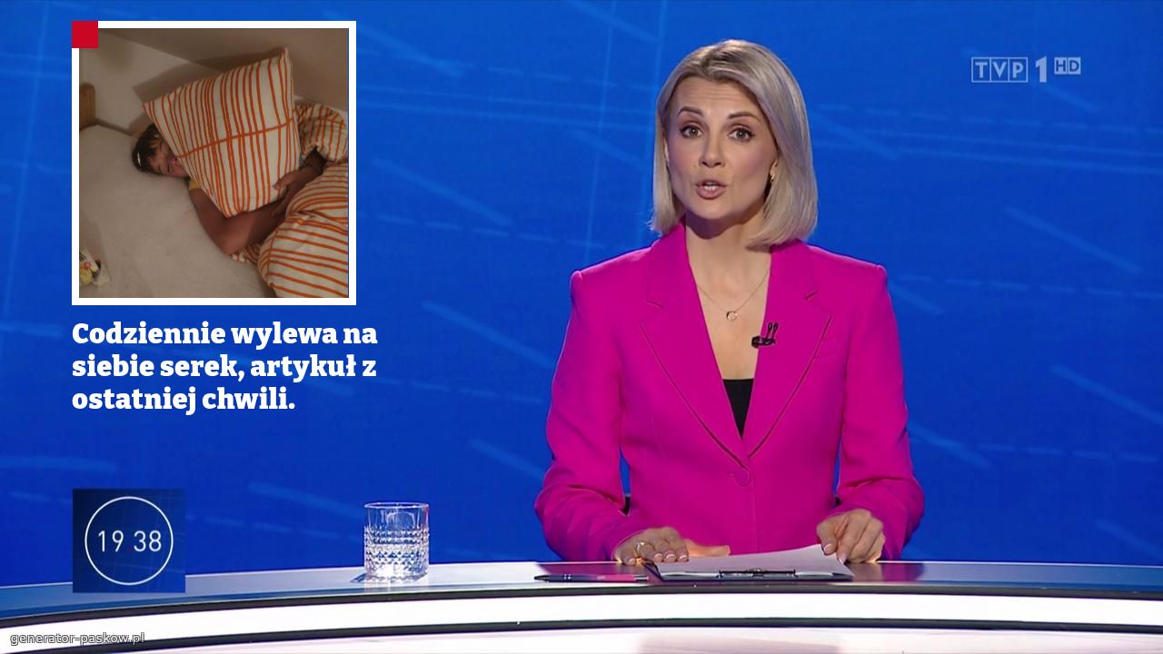 Codziennie wylewa na siebie serek, artykuł z ostatniej chwili.