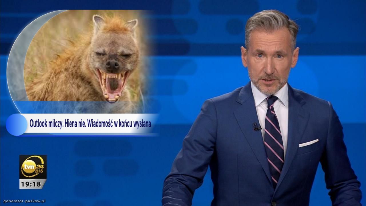 Outlook milczy. Hiena nie. Wiadomość w końcu wysłana 