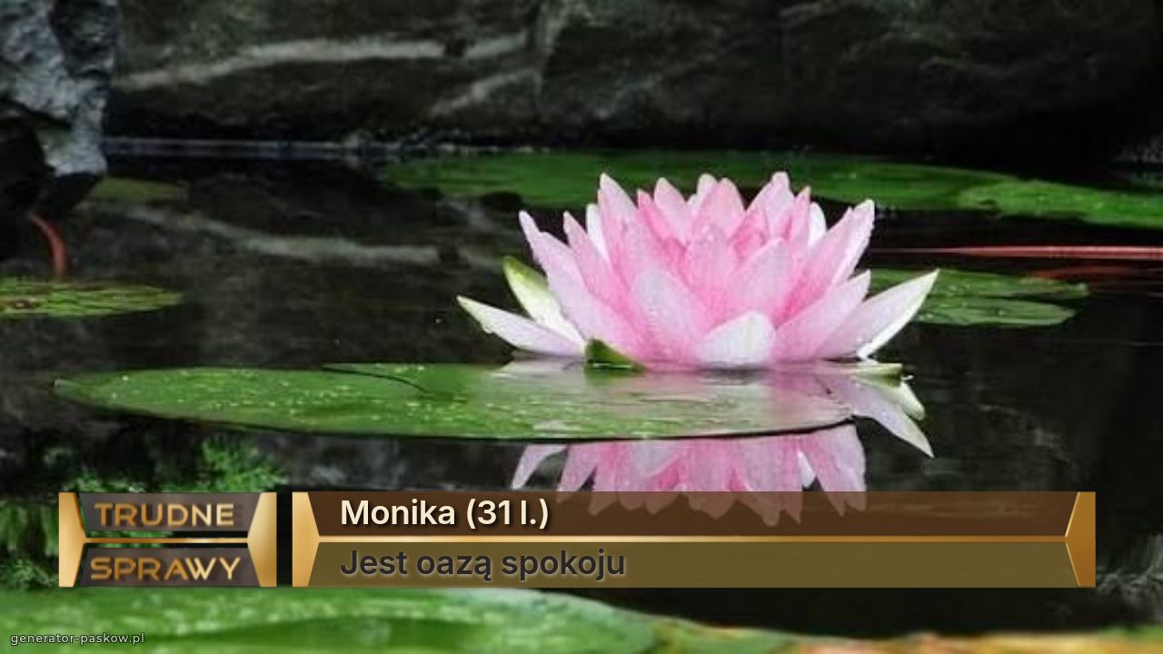 Monika (31 l.)
Jest oazą spokoju