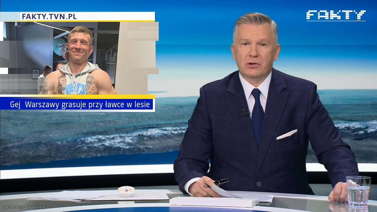 Gej  Warszawy grasuje przy ławce w lesie
