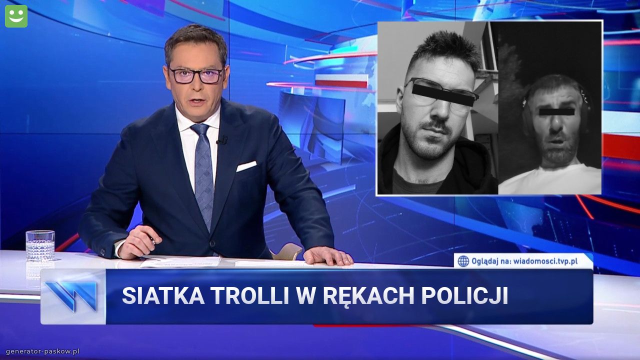 Siatka trolli w rękach policji