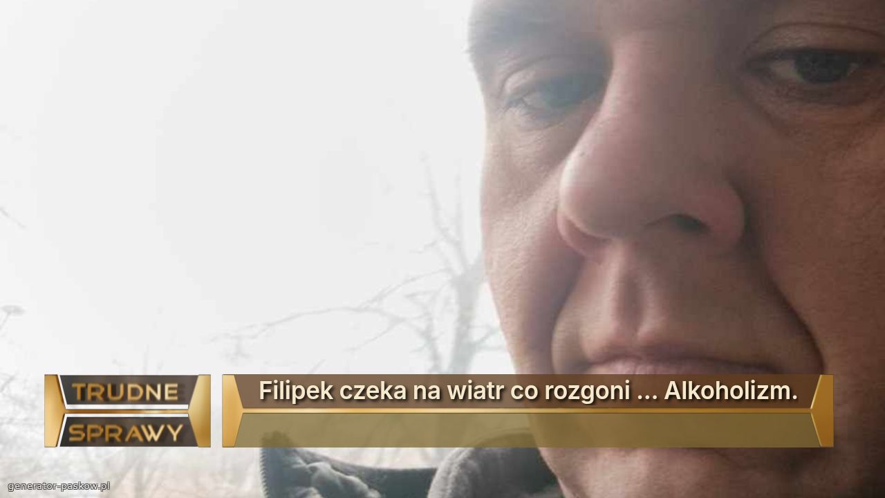 Filipek czeka na wiatr co rozgoni ... Alkoholizm.
