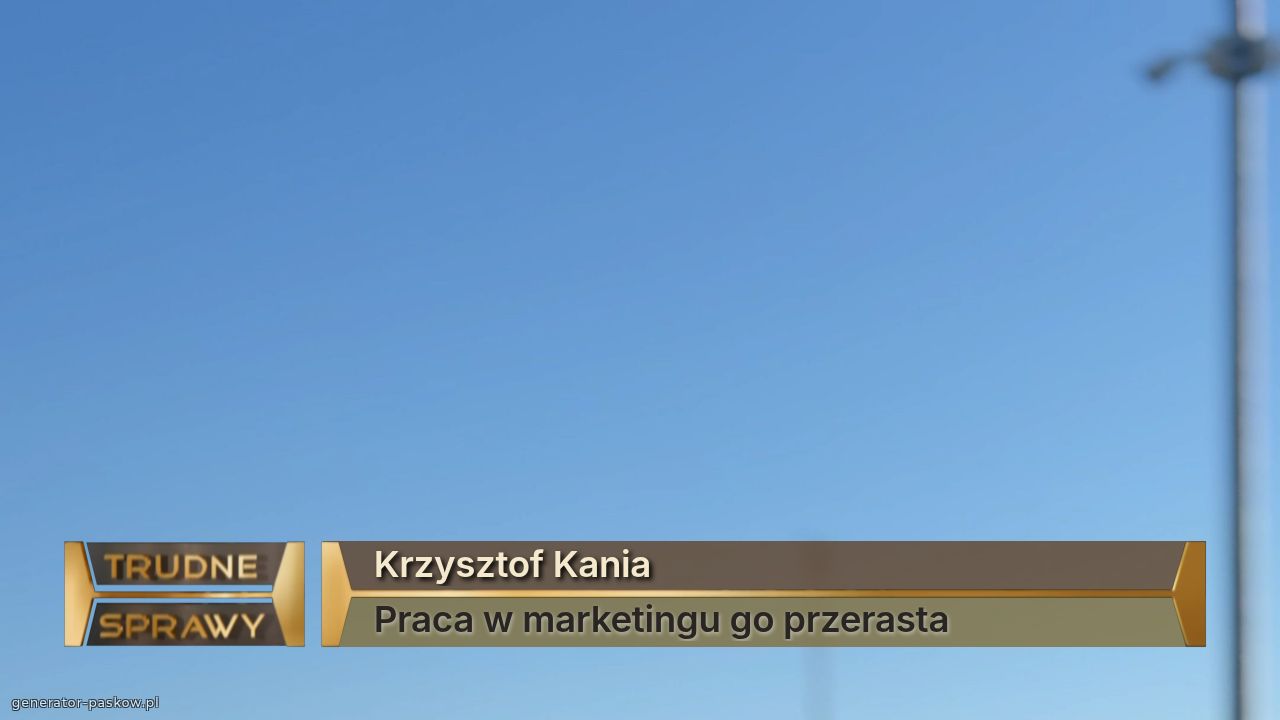 Krzysztof Kania
Praca w marketingu go przerasta