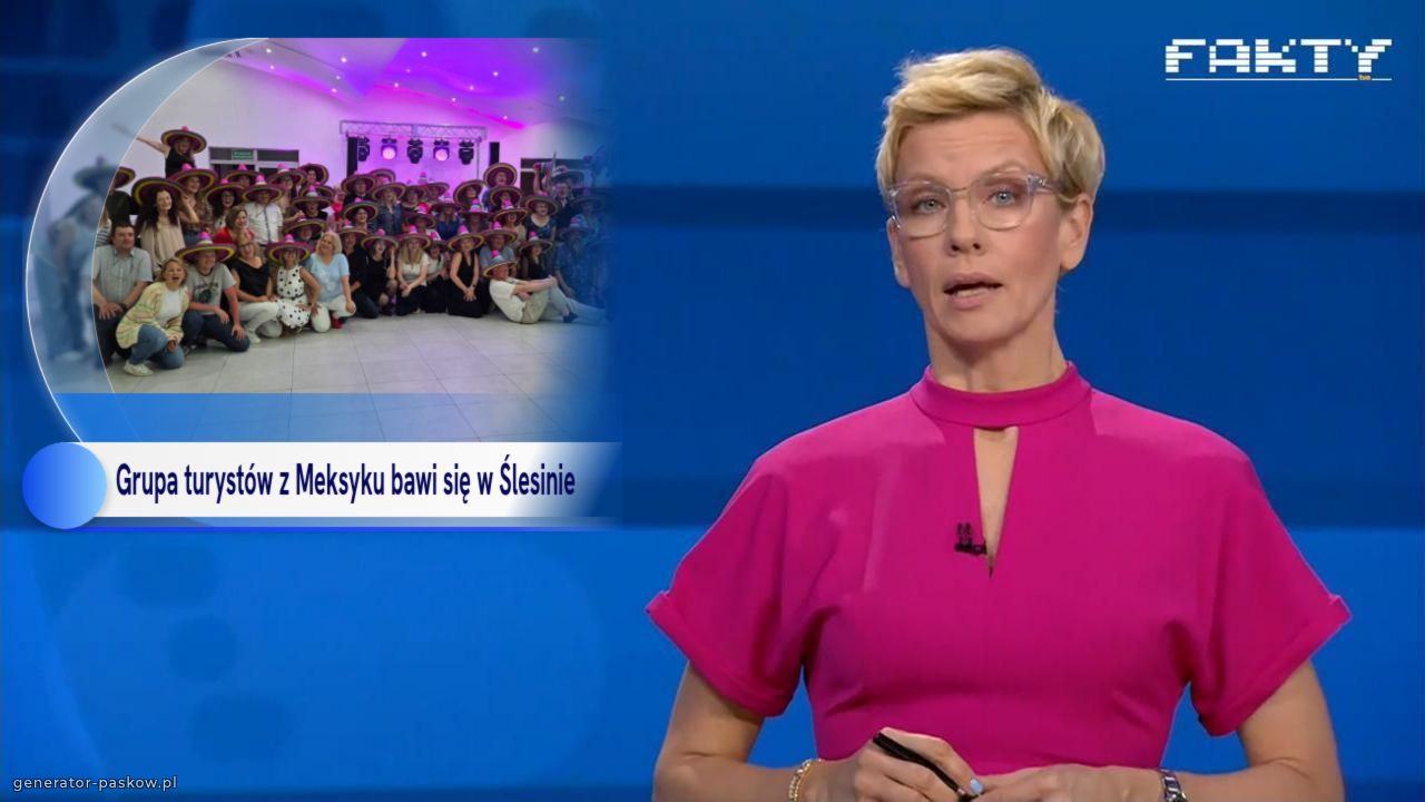 Grupa turystów z Meksyku bawi się w Ślesinie   