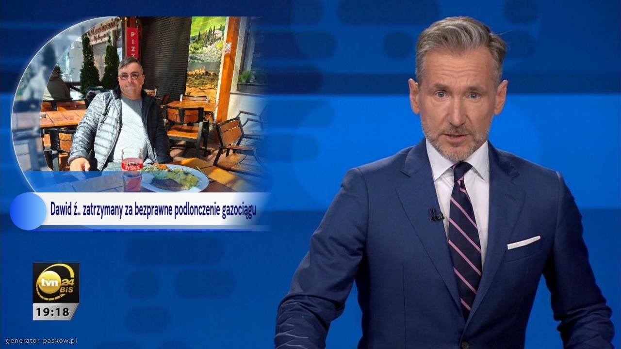 Dawid ź.. zatrzymany za bezprawne podlonczenie gazociągu 