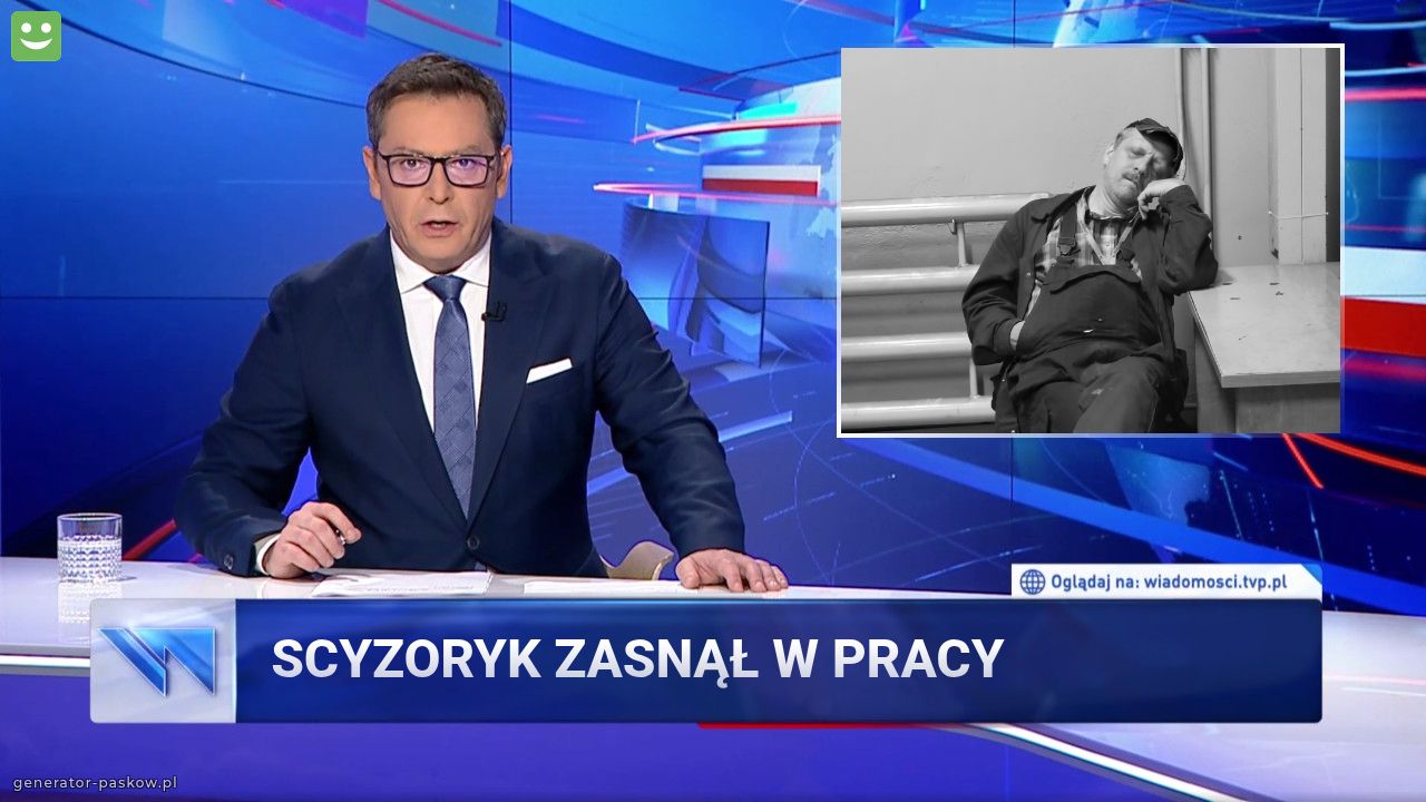 Scyzoryk zasnął w pracy 