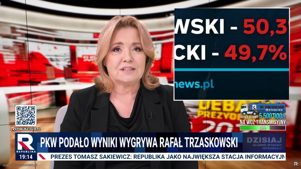 PKW podało wyniki wygrywa Rafał Trzaskowski 