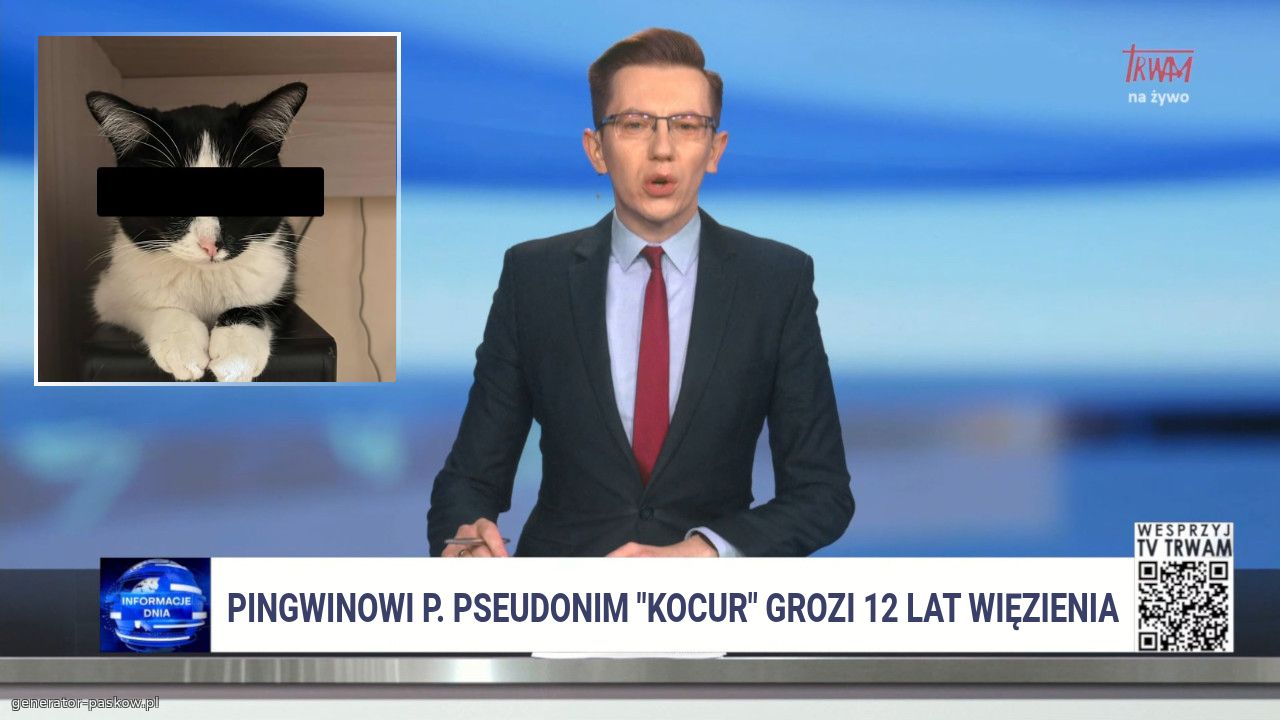Pingwinowi p. pseudonim "kocur" grozi 12 lat więzienia