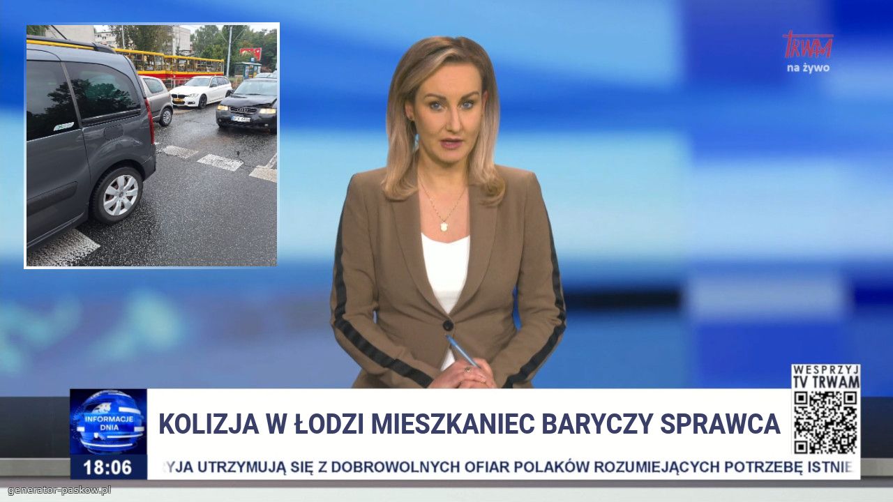 Kolizja w Łodzi mieszkaniec Baryczy sprawca