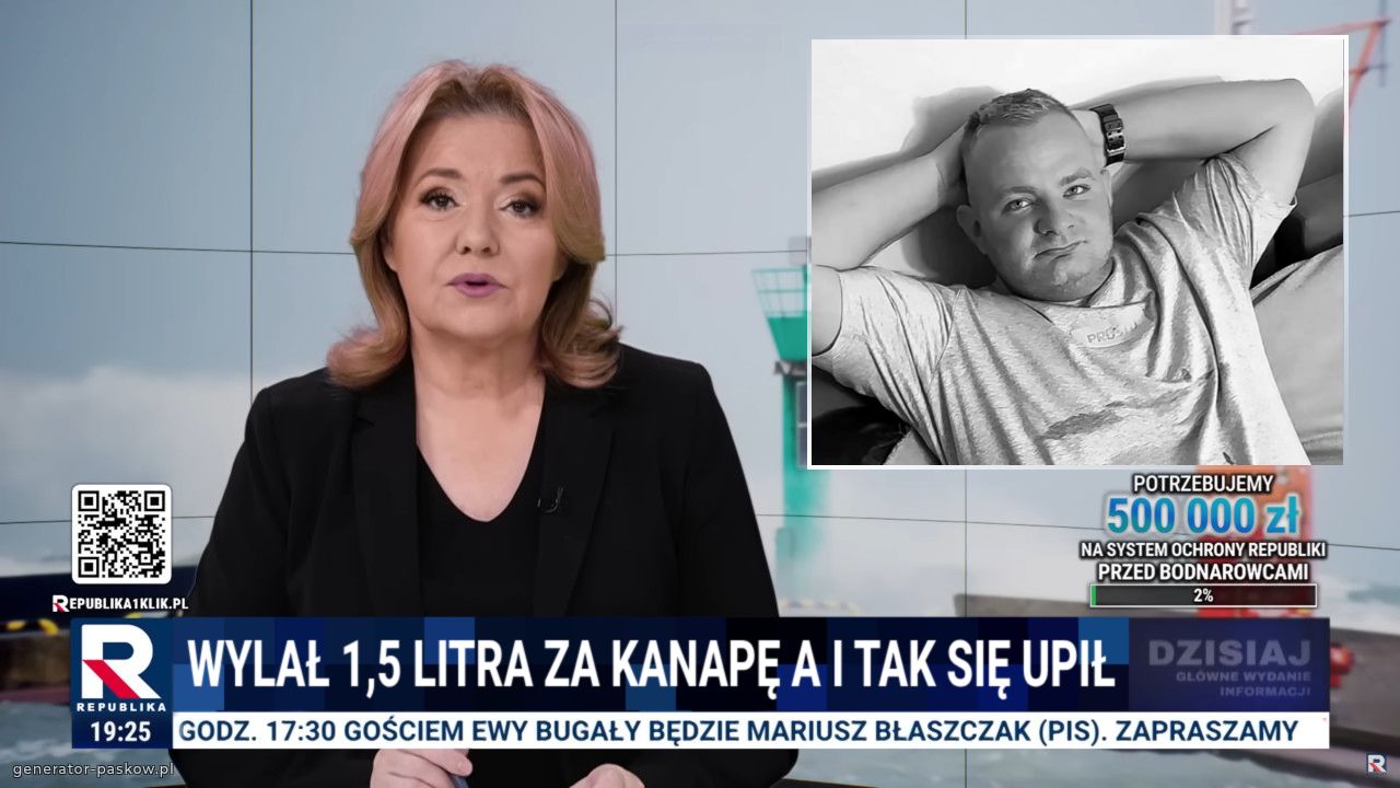 Wylał 1,5 litra za kanapę a i tak się upił