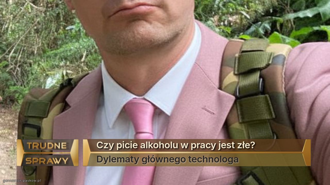 Czy picie alkoholu w pracy jest złe?
Dylematy głównego technologa