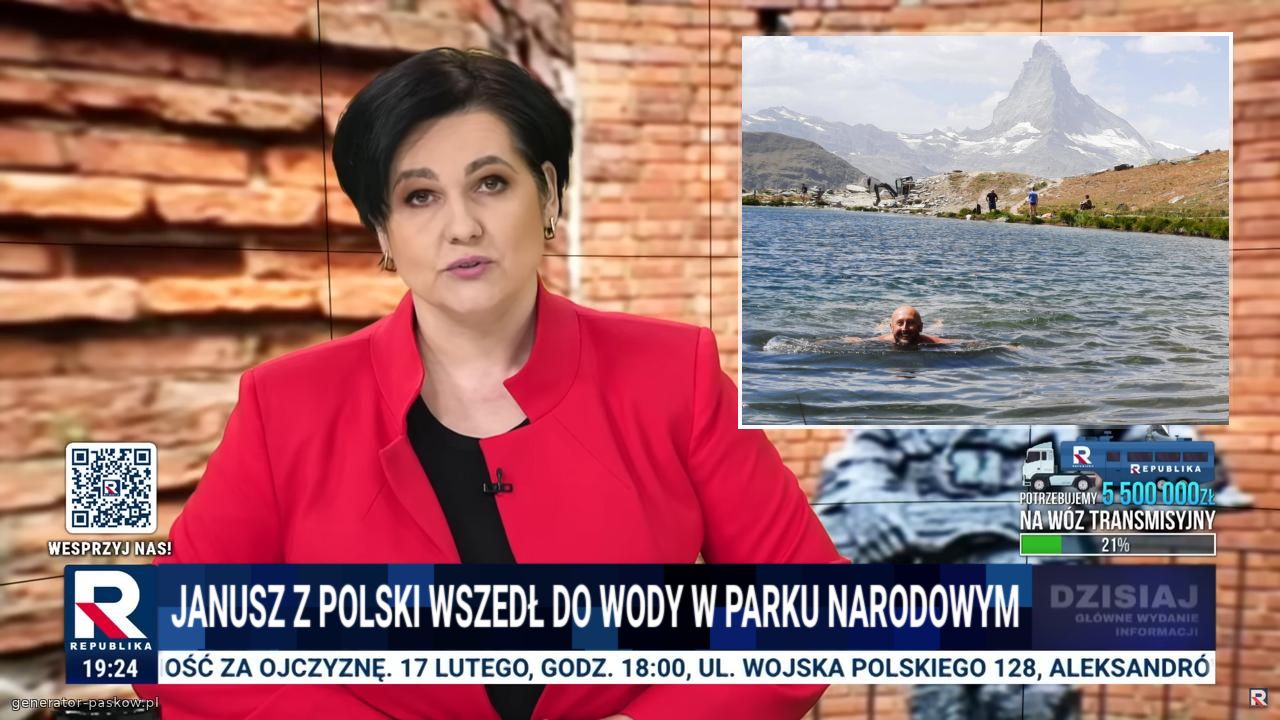 Janusz z Polski wszedł do wody w parku narodowym