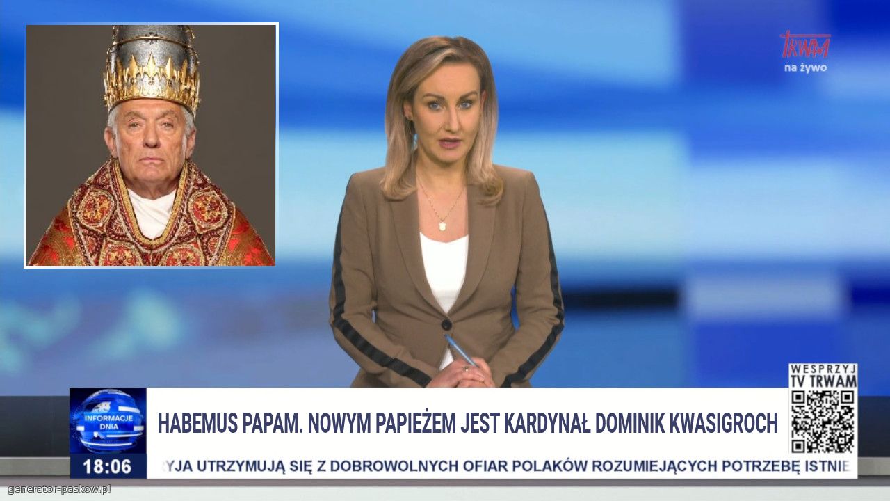 habemus papam. nowym PAPIEŻEM jest KARDYNAŁ Dominik kwasigroch