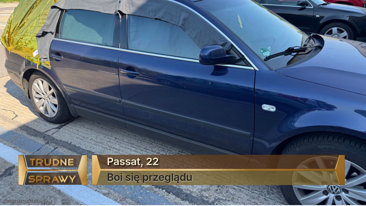 Passat, 22 
Boi się przeglądu 