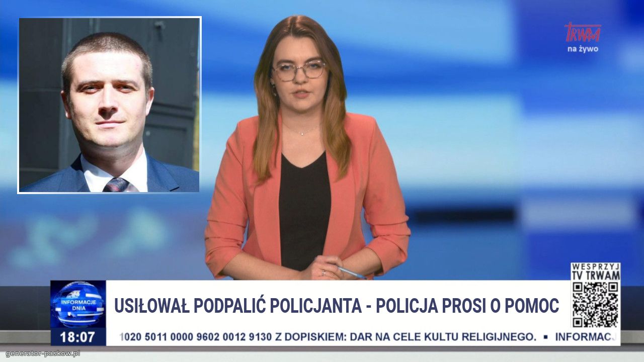 USIŁOWAŁ PODPALIĆ POLICJANTA - POLICJA PROSI O POMOC 