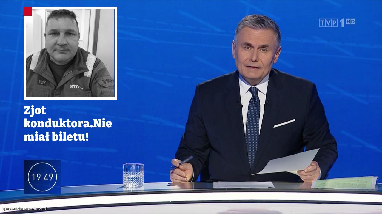 Zjot konduktora.Nie miał biletu!