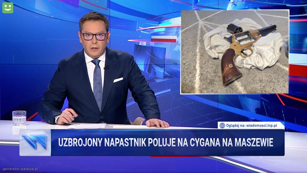 Uzbrojony napastnik poluje na Cygana na maszewie