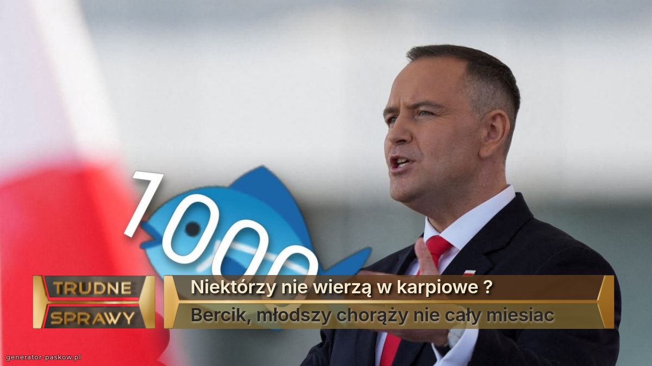 Niektórzy nie wierzą w karpiowe ?
Bercik, młodszy chorąży nie cały miesiac