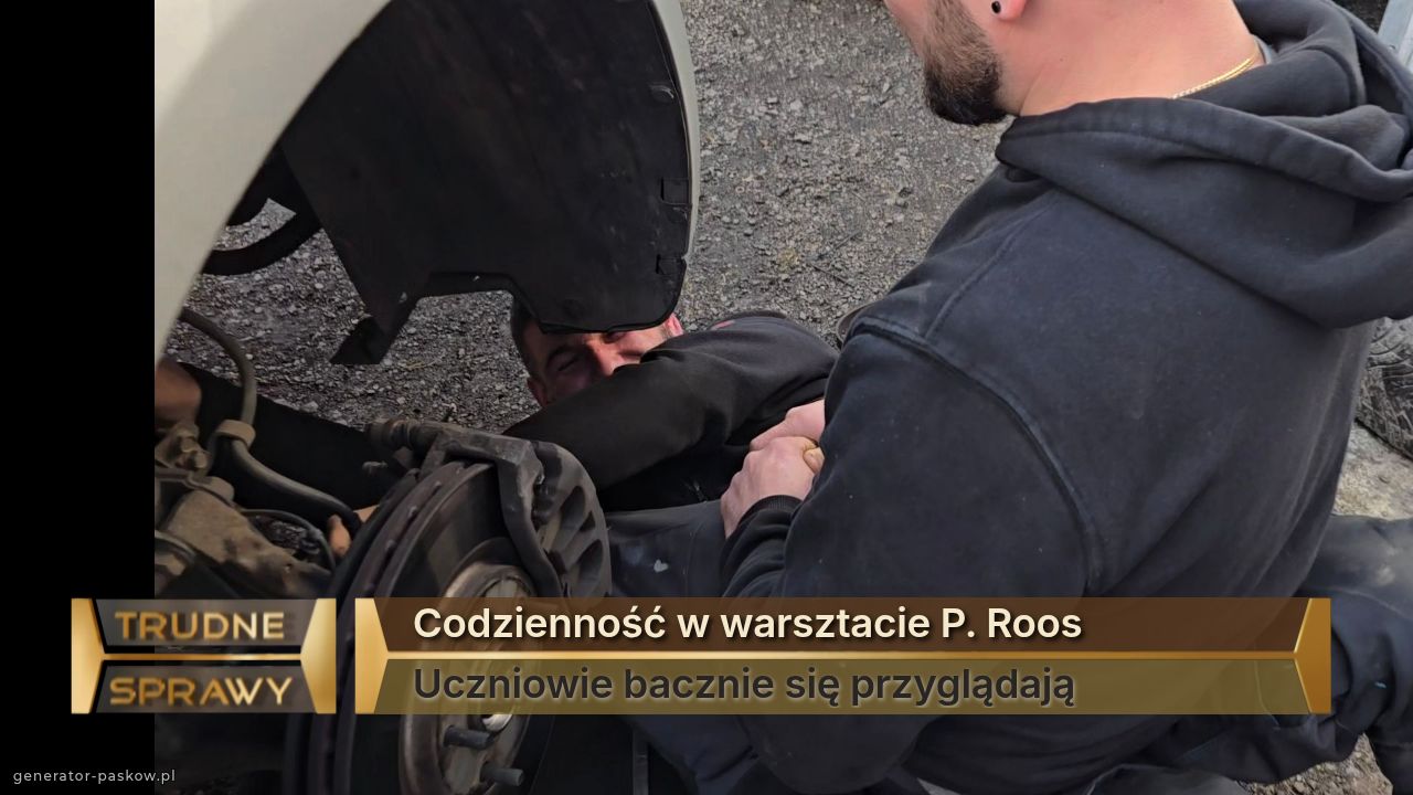 Codzienność w warsztacie P. Roos
Uczniowie bacznie się przyglądają 