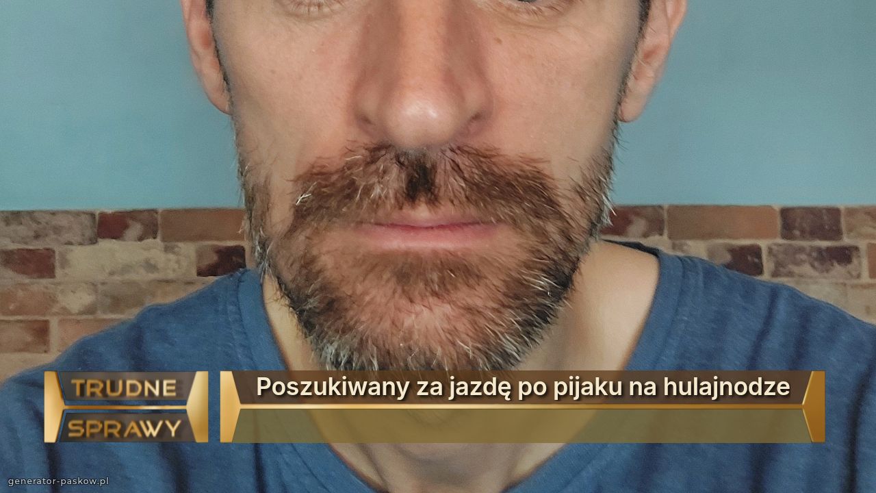 Poszukiwany za jazdę po pijaku na hulajnodze