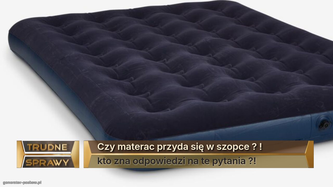 Czy materac przyda się w szopce ? !
kto zna odpowiedzi na te pytania ?!