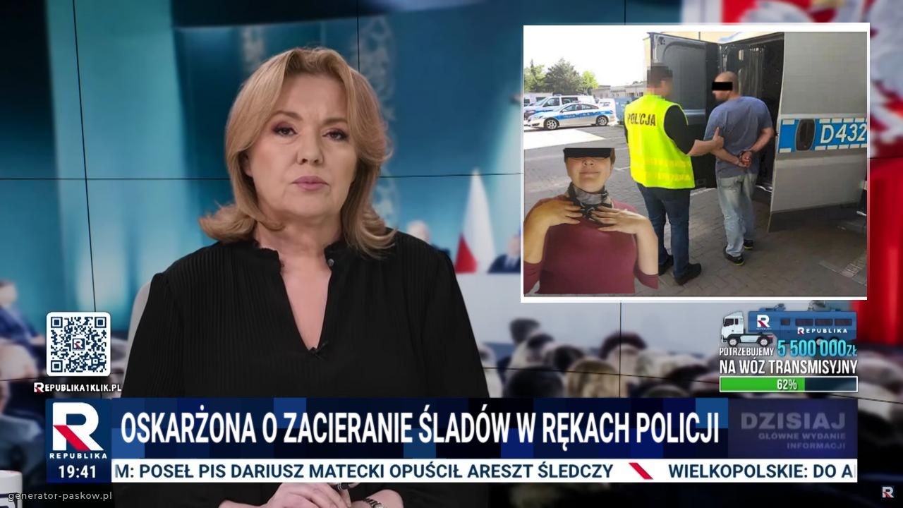 Oskarżona o zacieranie śladów w rękach policji
