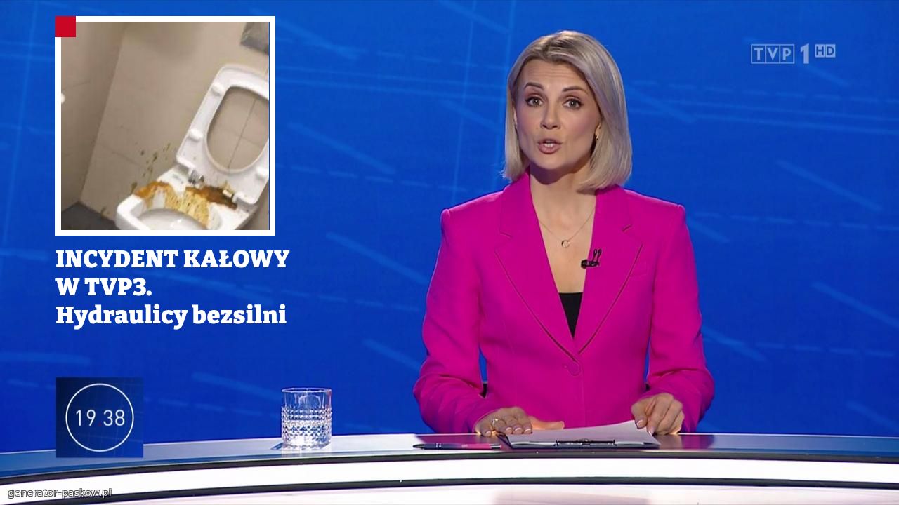 INCYDENT KAŁOWY W TVP3.
Hydraulicy bezsilni