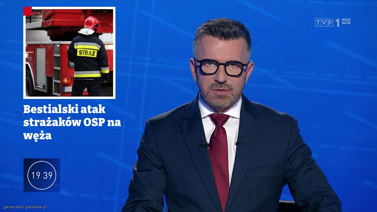 Bestialski atak strażaków OSP na węża