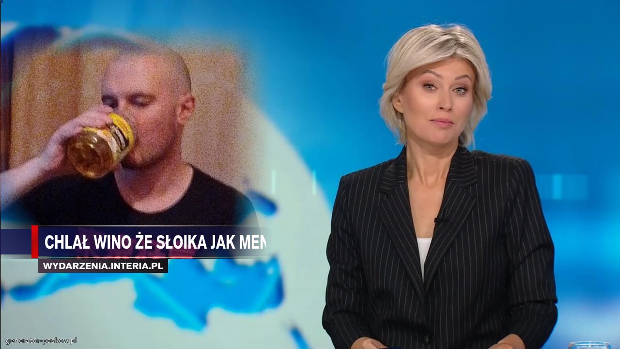 Chlał wino że słoika jak menel