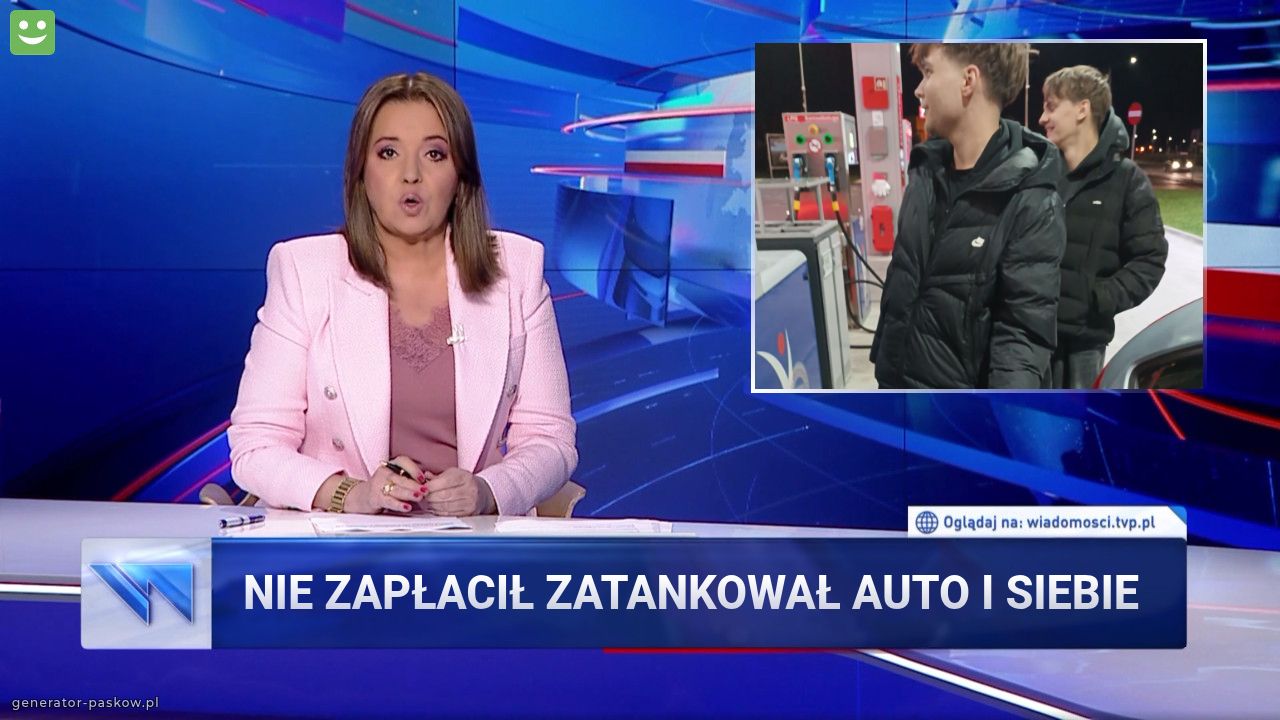 Nie zapłacił zatankował auto i siebie
