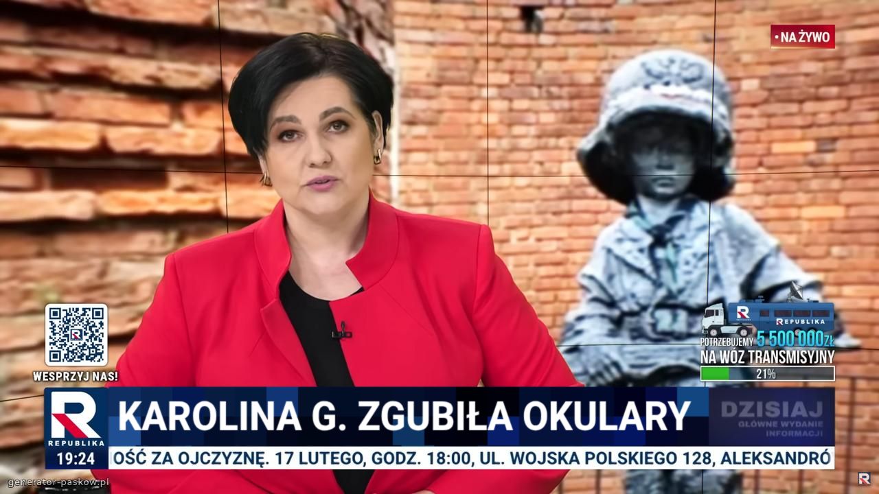 Karolina G. zgubiła okulary 