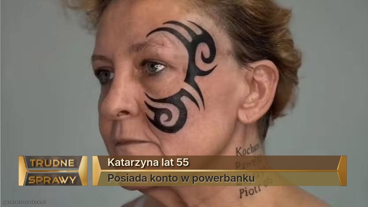 Katarzyna lat 55
Posiada konto w powerbanku
