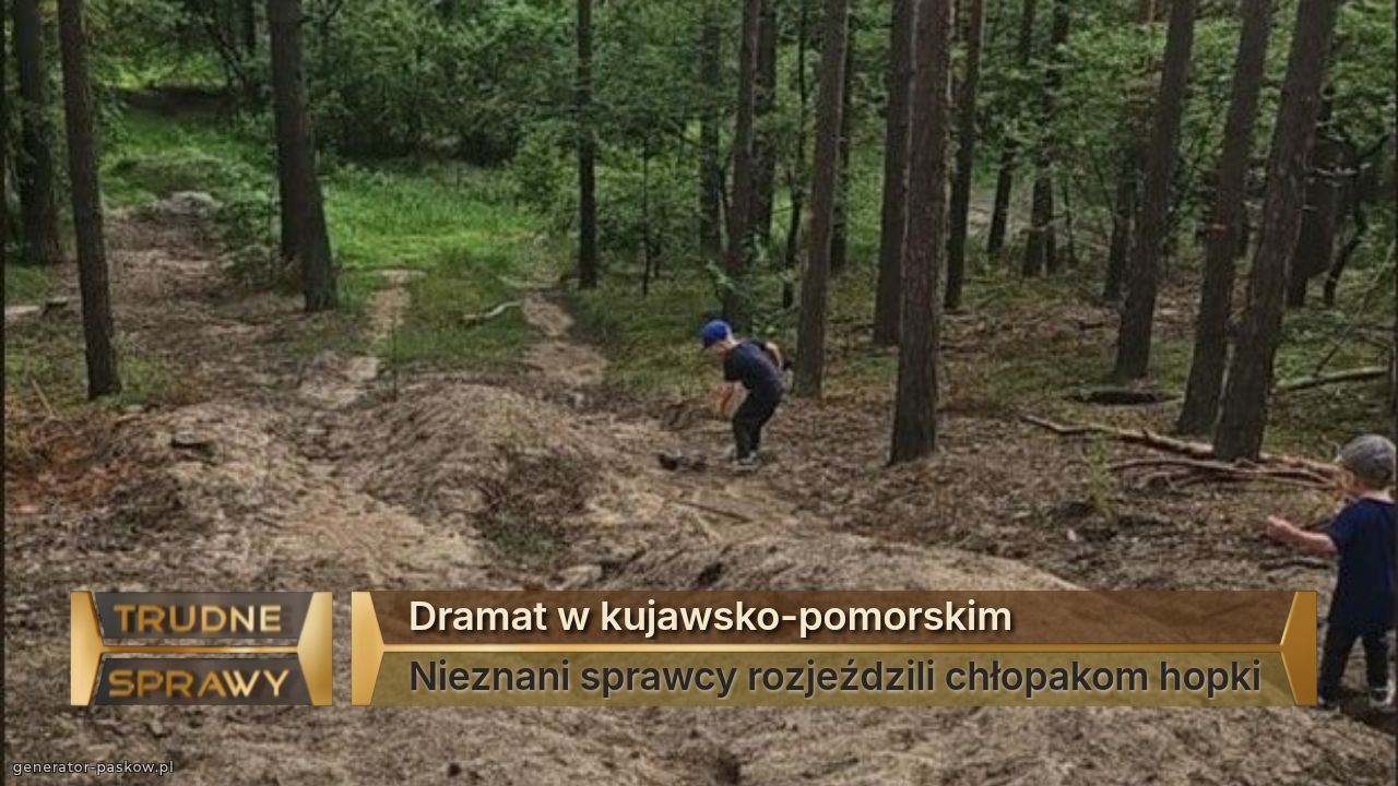 Dramat w kujawsko-pomorskim
Nieznani sprawcy rozjeździli chłopakom hopki