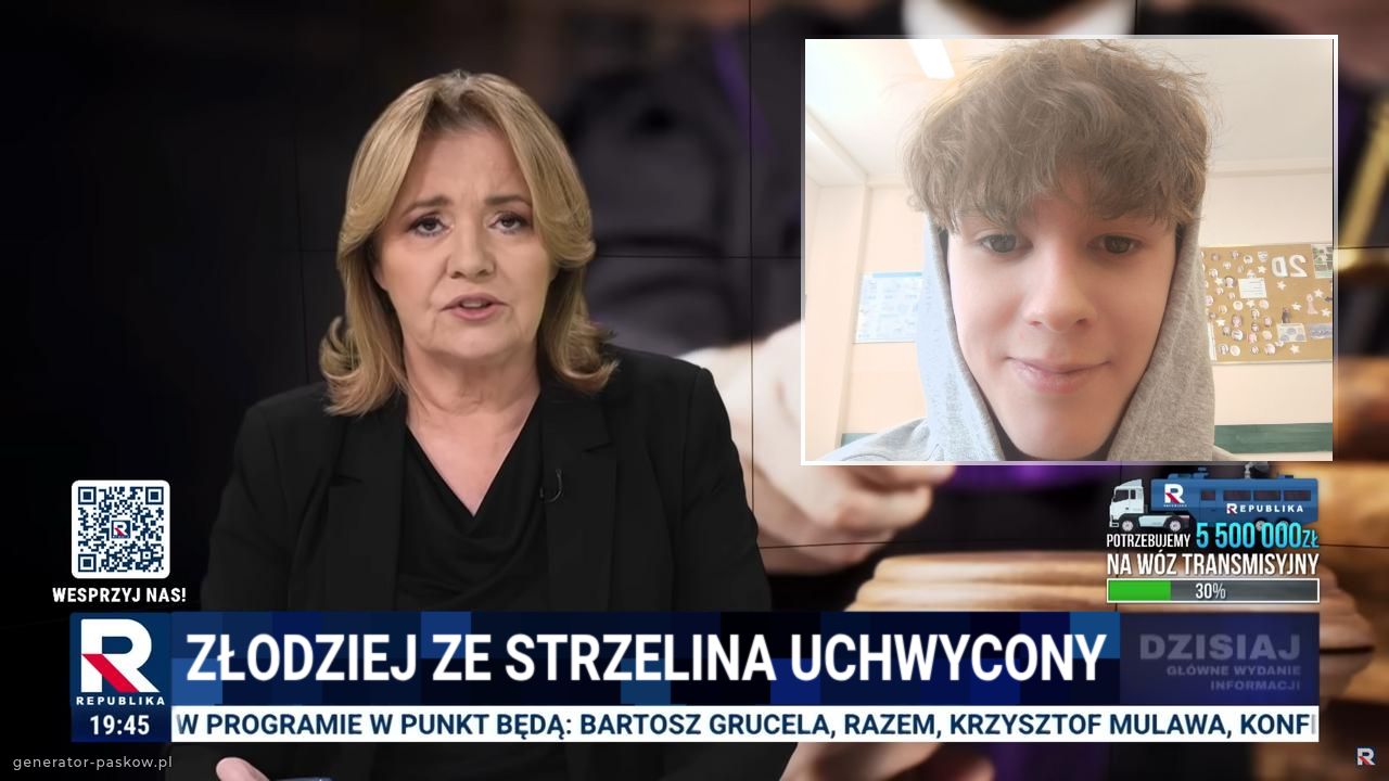 Złodziej ze strzelina uchwycony