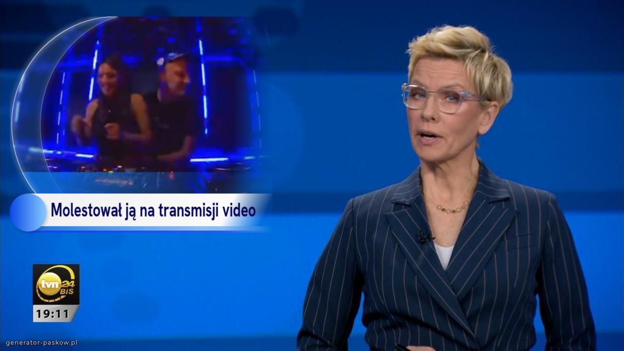 Molestował ją na transmisji video 
Klaudia M.