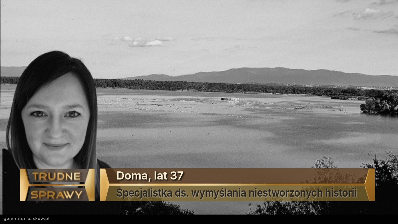 Doma, lat 37
Specjalistka ds. wymyślania niestworzonych historii 
