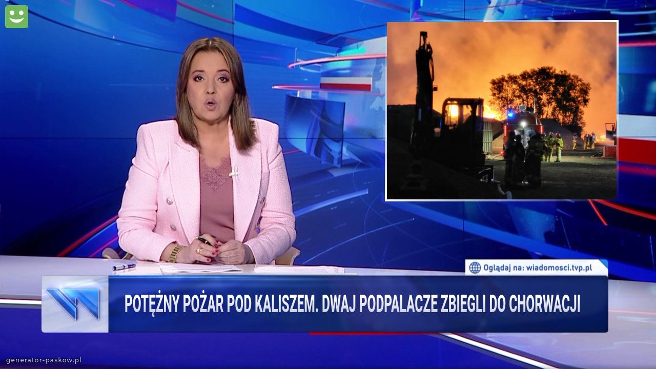 Potężny pożar pod Kaliszem. Dwaj podpalacze zbiegli do Chorwacji 