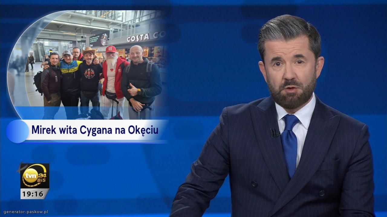 Mirek wita Cygana na Okęciu 