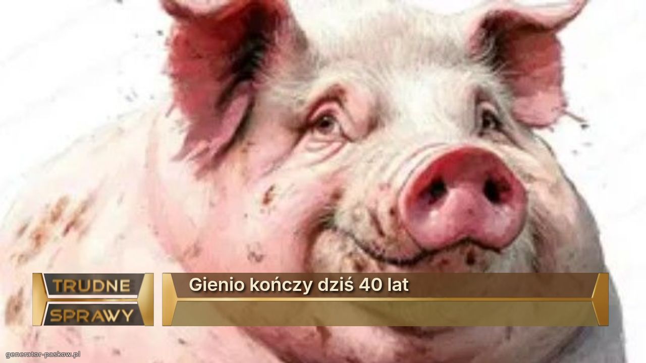 Gienio kończy dziś 40 lat