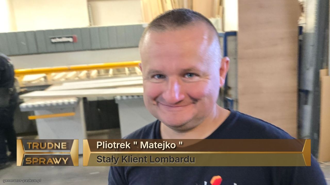 PIiotrek " Matejko "
Stały Klient Lombardu 