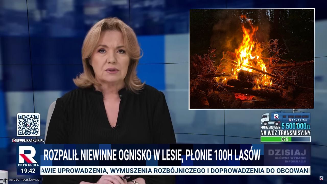 Rozpalił niewinne ognisko w lesie, płonie 100h lasów