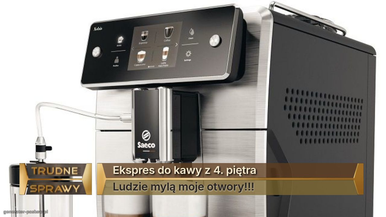 Ekspres do kawy z 4. piętra
Ludzie mylą moje otwory!!!