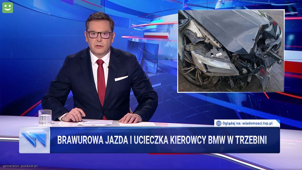 Brawurowa jazda i ucieczka kierowcy BMW w Trzebini 