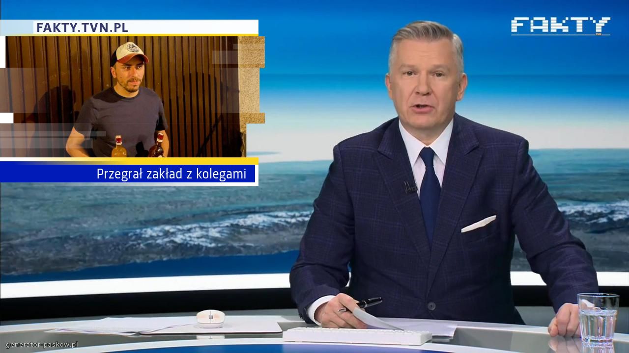 Przegrał zakład z kolegami 