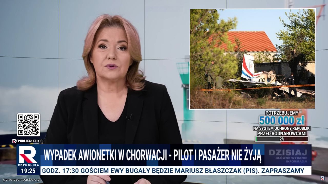 Wypadek awionetki w Chorwacji - Pilot i pasażer nie żyją