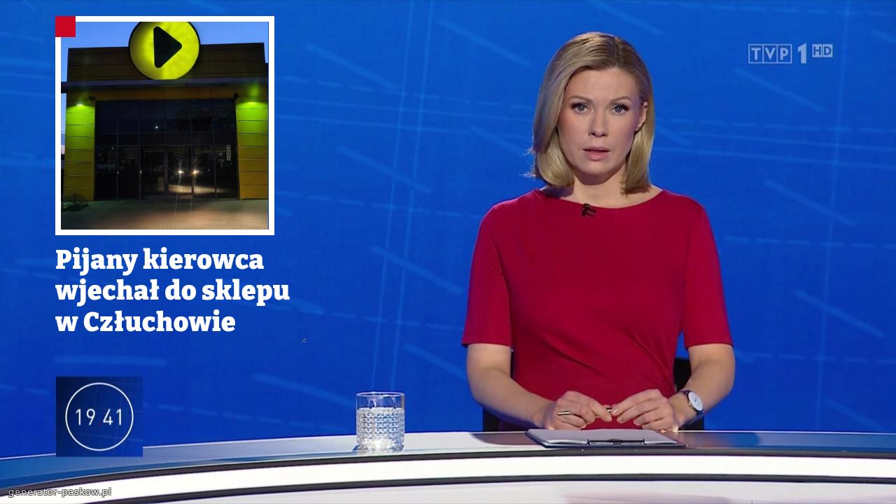 Pijany kierowca wjechał do sklepu w Człuchowie