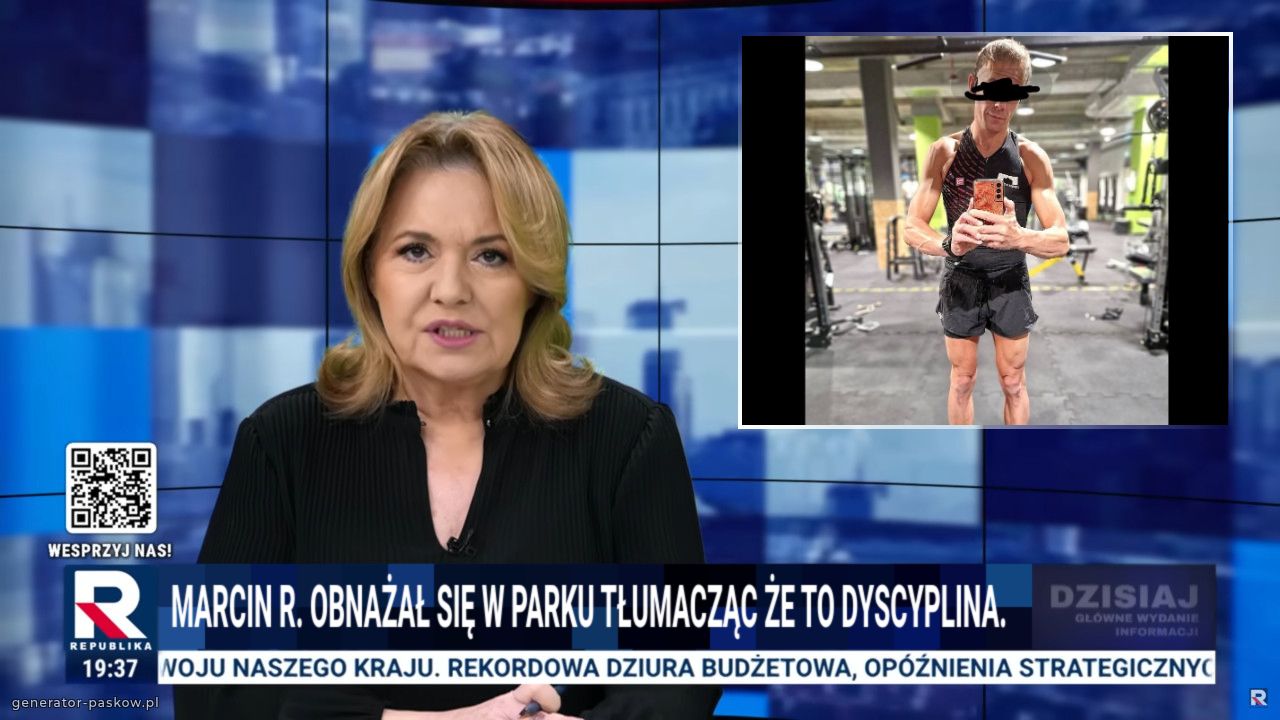 Marcin r. Obnażał się w parku tłumacząc że to dyscyplina.  