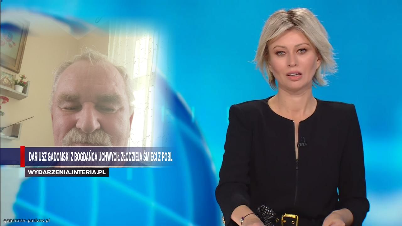 Dariusz Gadomski z Bogdańca uchwycił złodzieja śmieci z pobliskiej posesji..