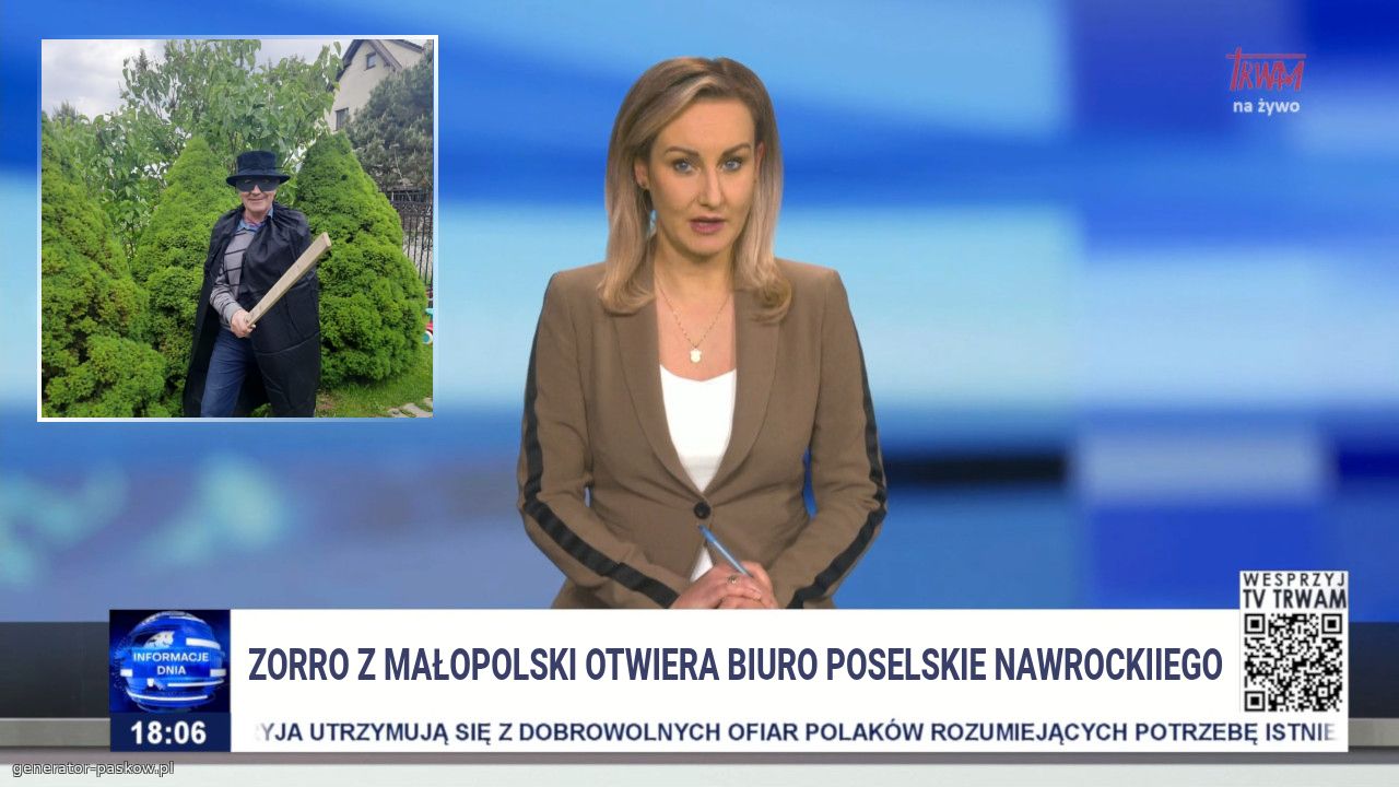Zorro z Małopolski otwiera biuro poselskie nawrockiiego